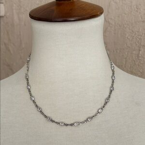 Silver Crystal Necklace